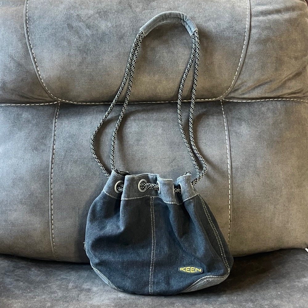 Keen Black Drawstring Tote Bag